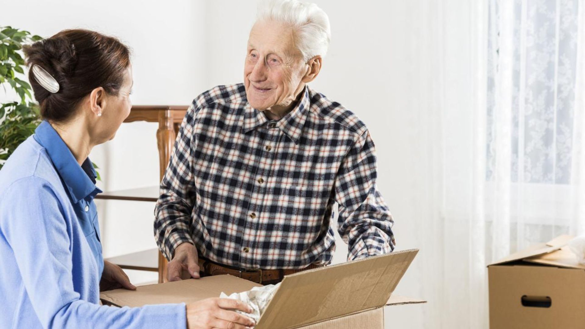  Office furniture documents and equipment packed for business relocation