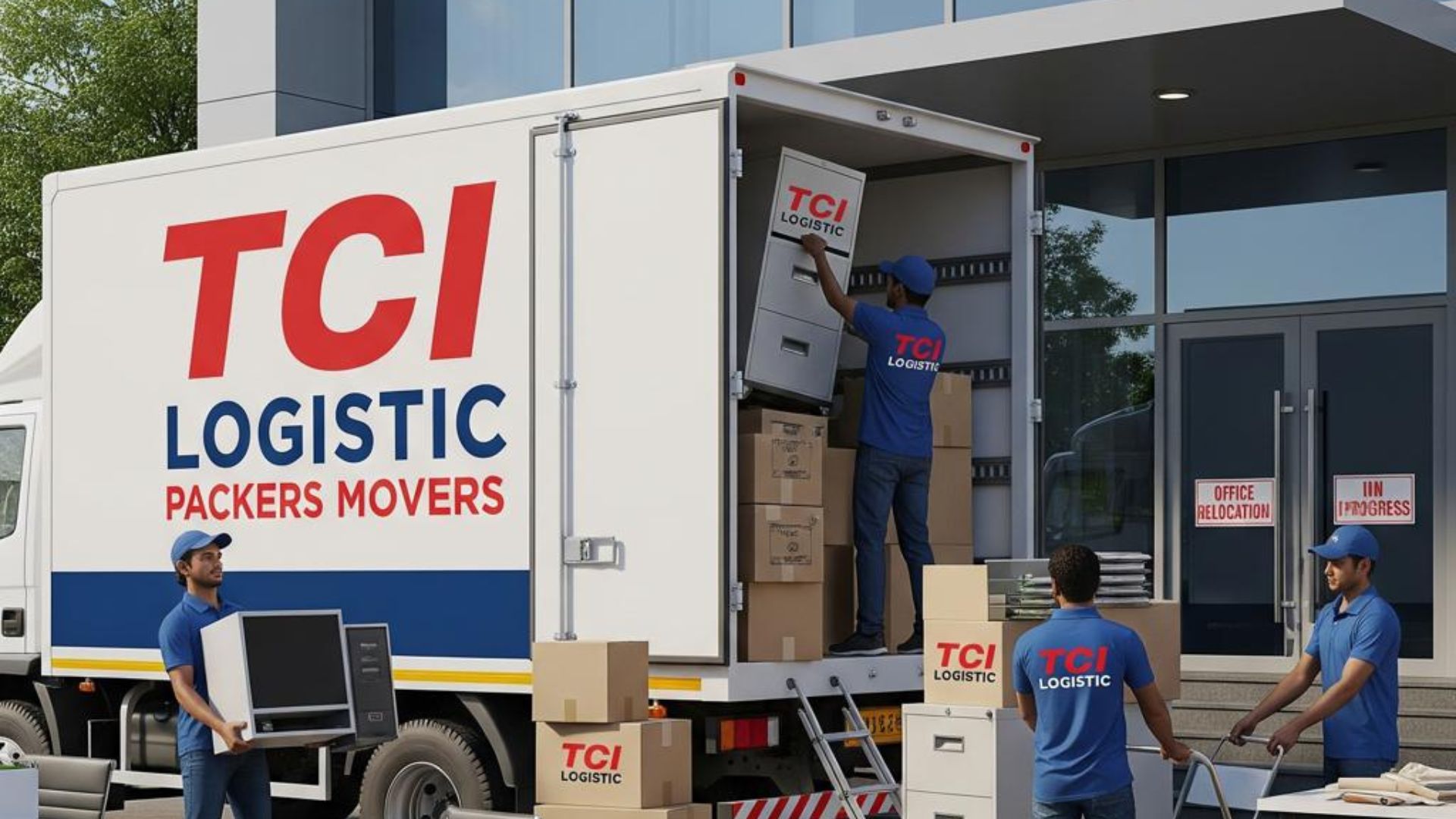 Business owner reviewing office relocation costs and moving plans before an office move