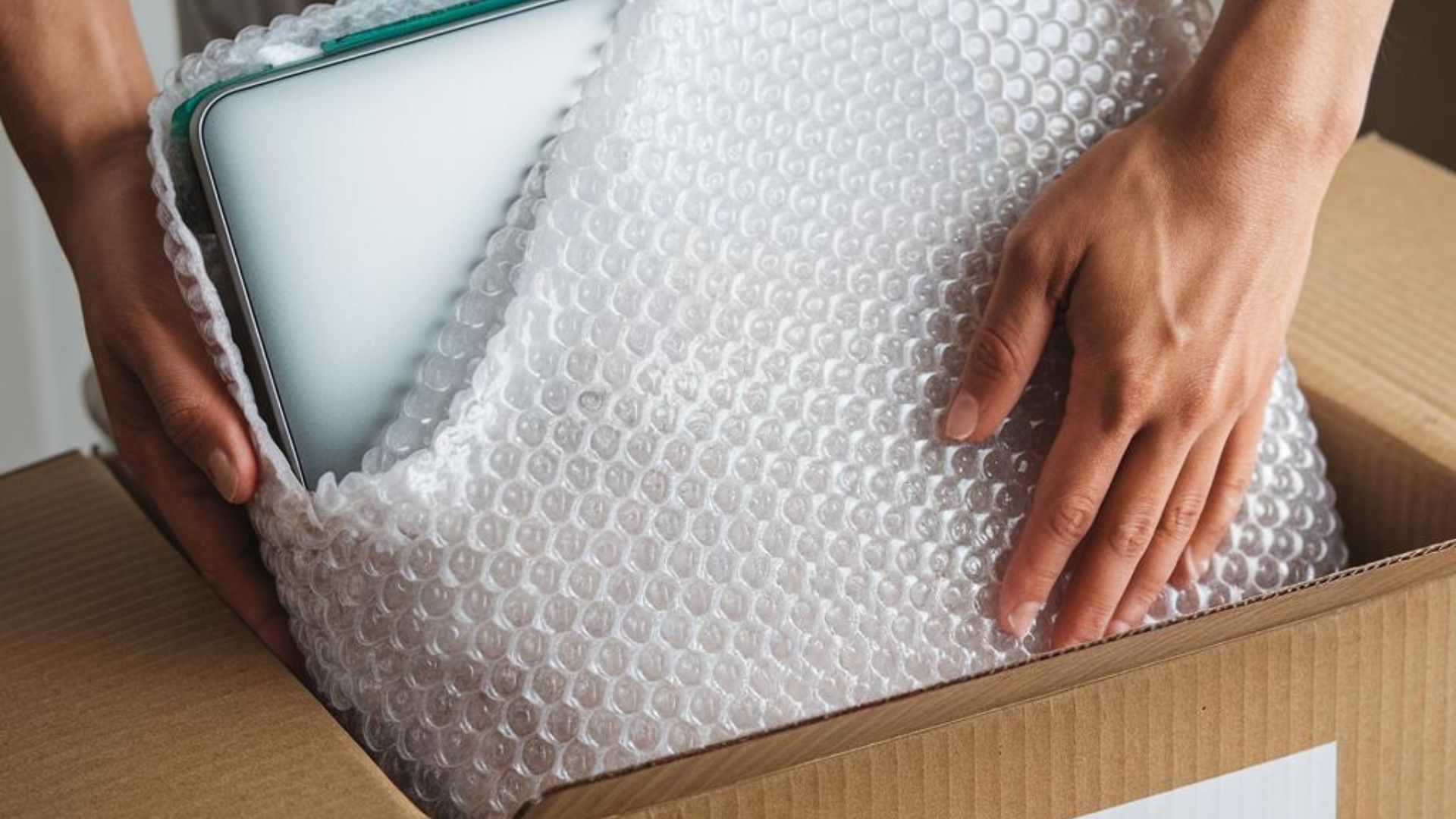 Kitchen utensils dishes and appliances packed safely into moving boxes