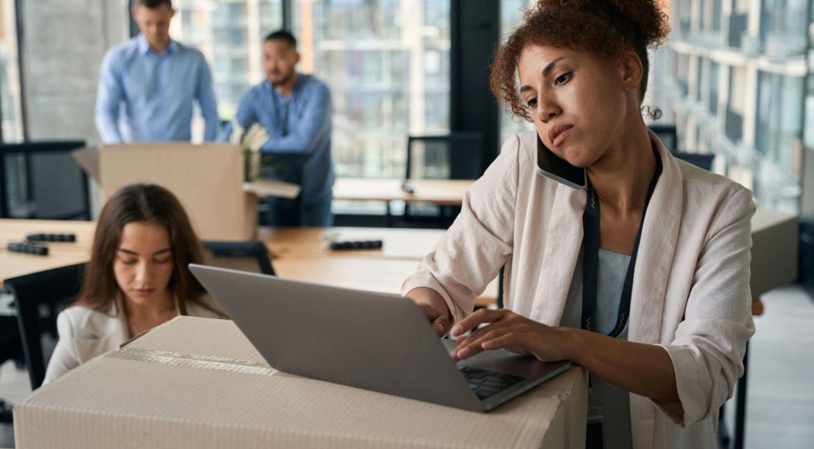 Office moving checklist with relocation timeline and business planning documents