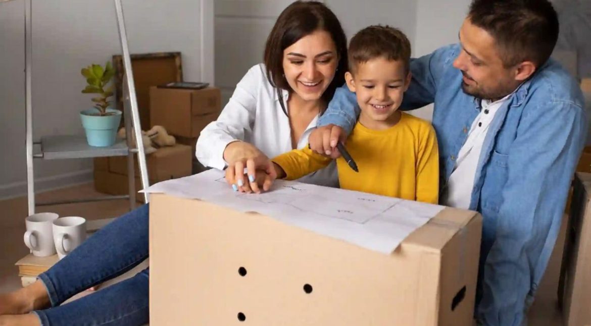 Moving boxes and packing supplies prepared for an interstate move