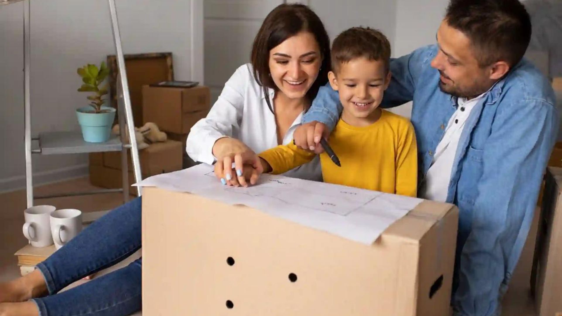 Moving boxes and packing supplies prepared for an interstate move